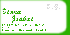 diana zsakai business card